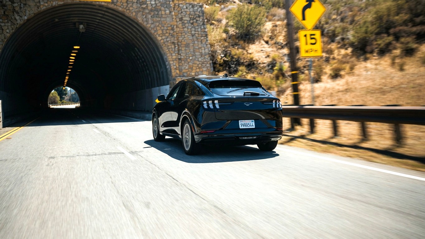 Open highway stretching ahead representing the fully autonomous Robotaxi destination