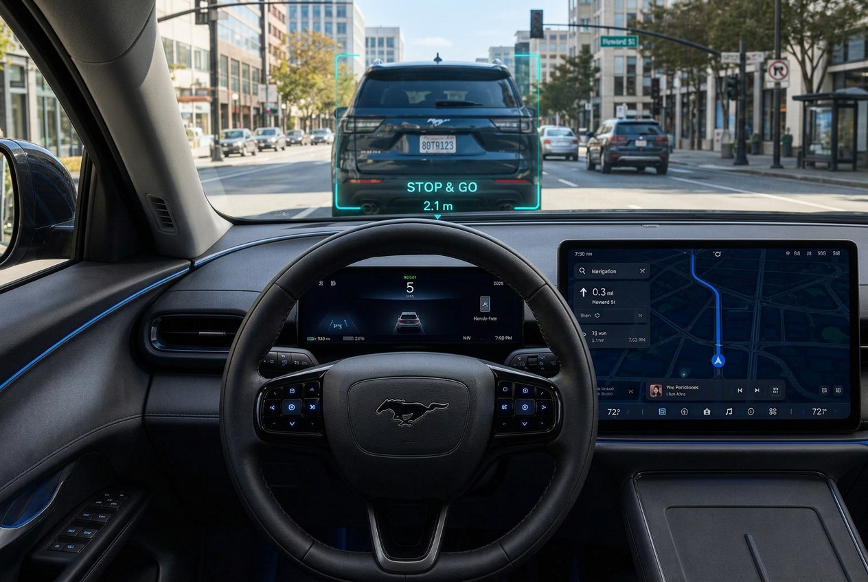 Stop and Go managing distance behind slow-moving traffic