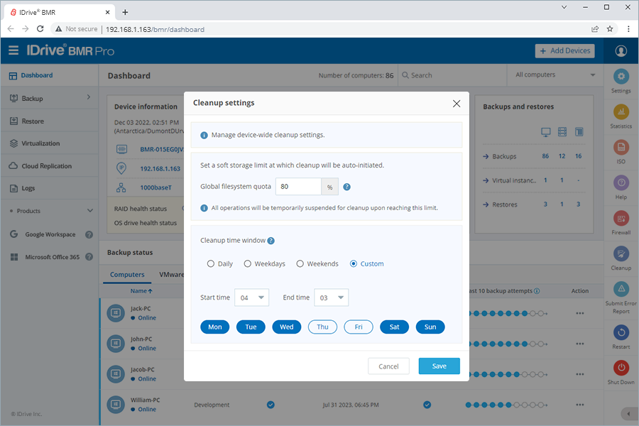 Optimize automated cleanup