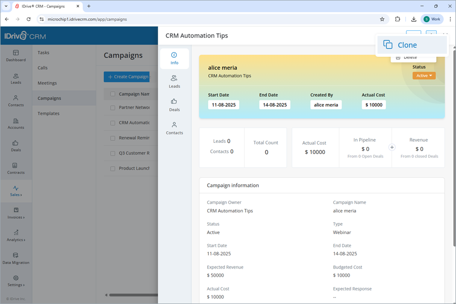 IDive crm