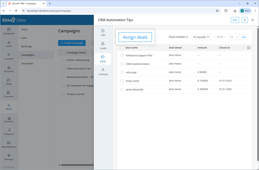 IDive crm