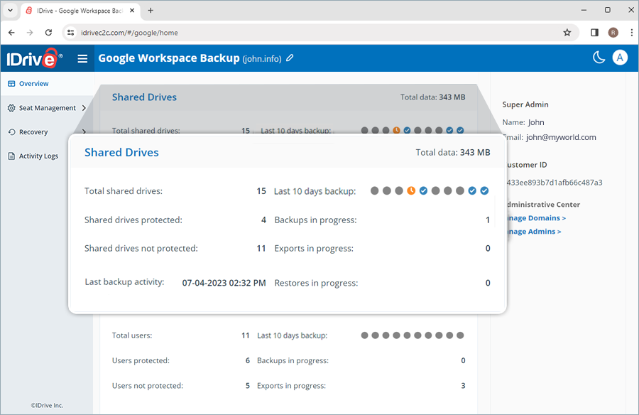  view client wise status