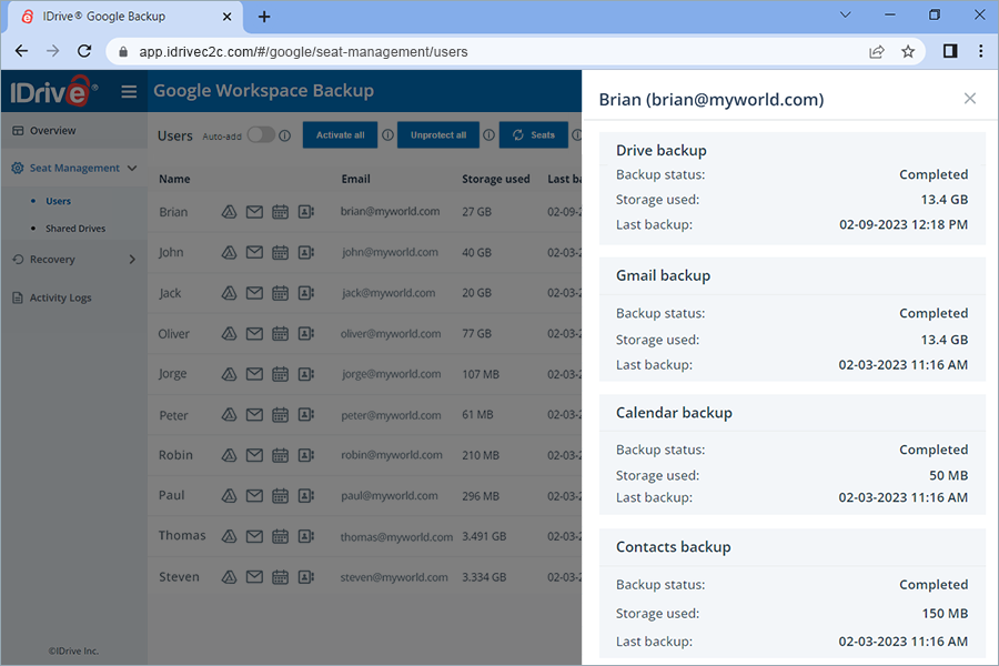  view client wise status