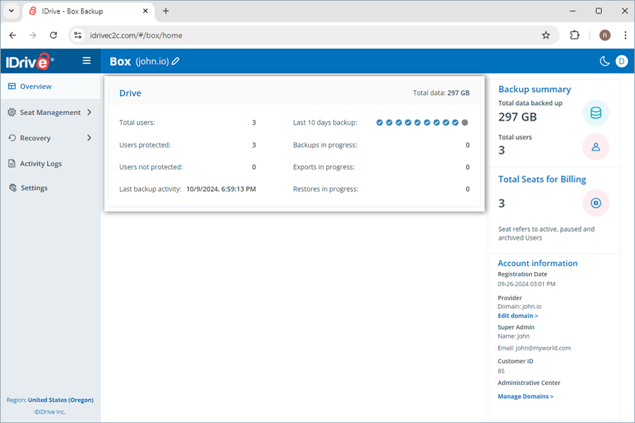 view client wise status