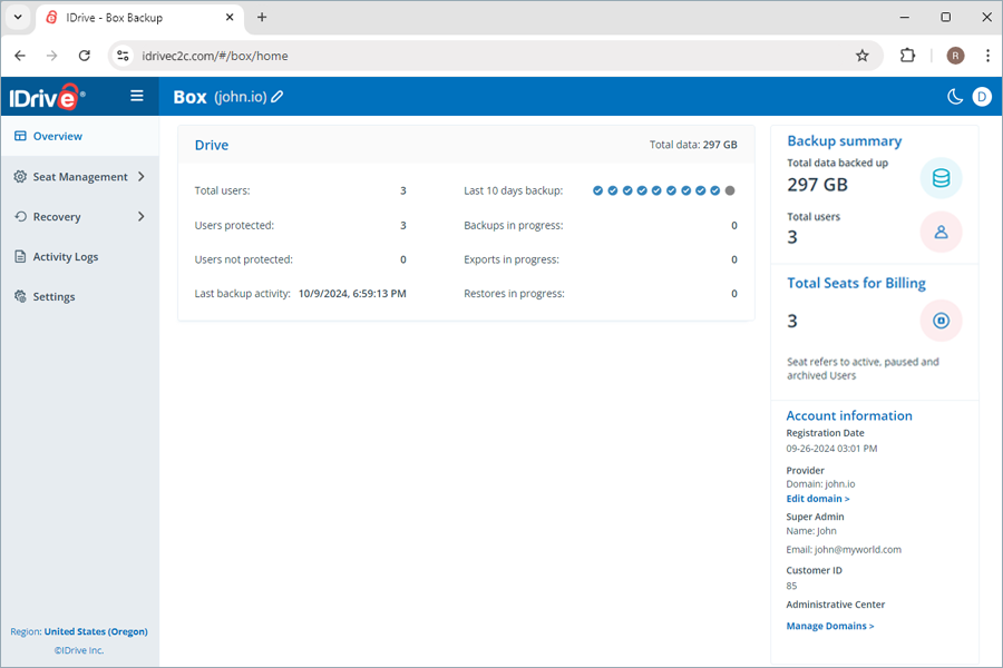 view client wise status