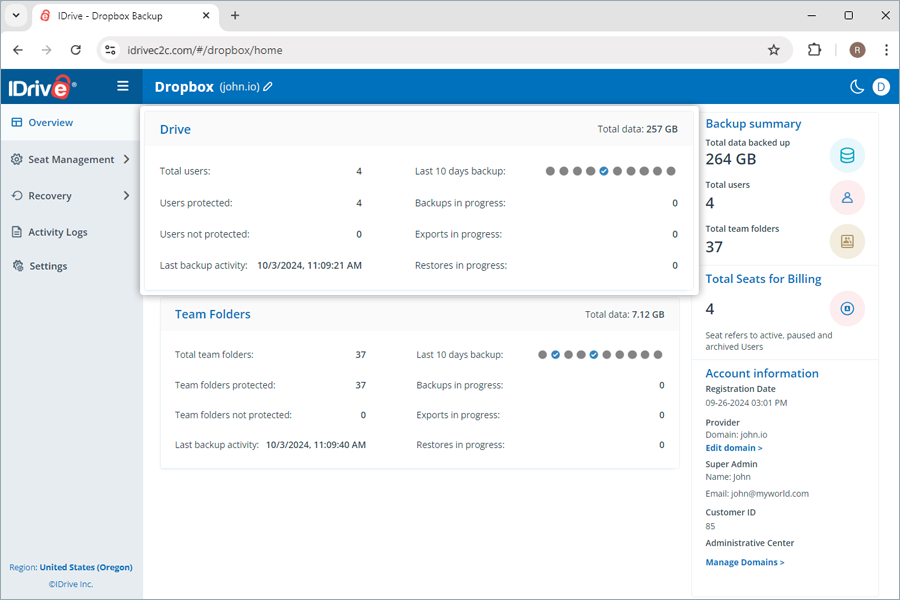 view client wise status