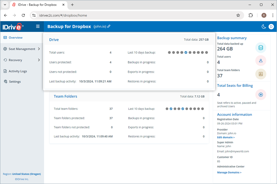 view client wise status