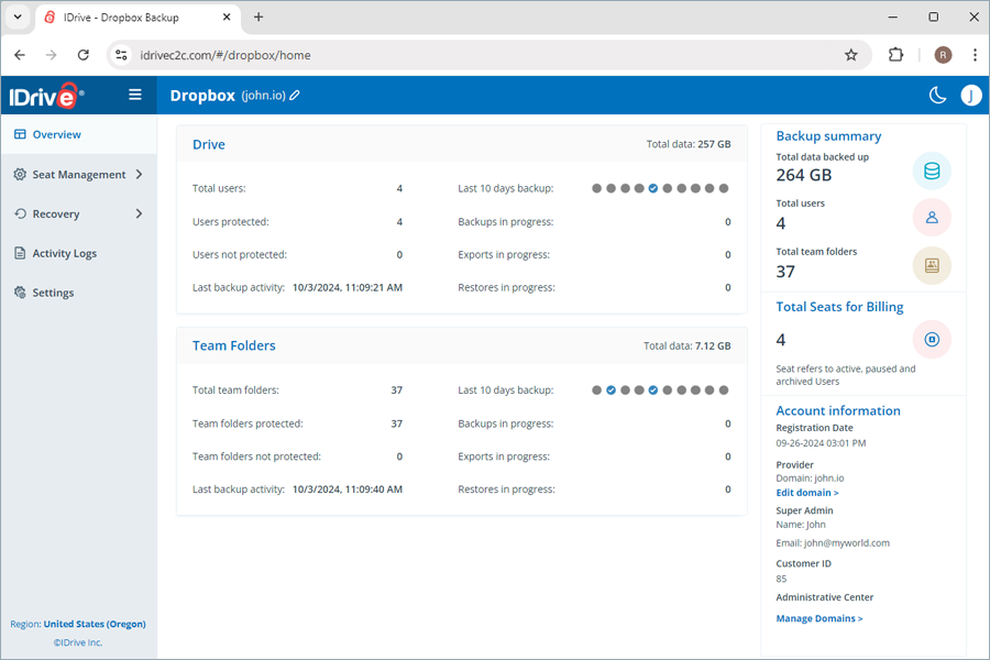 view client wise status