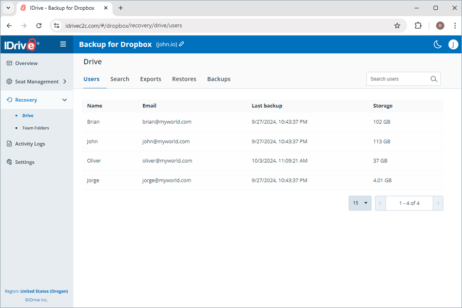 view client wise status