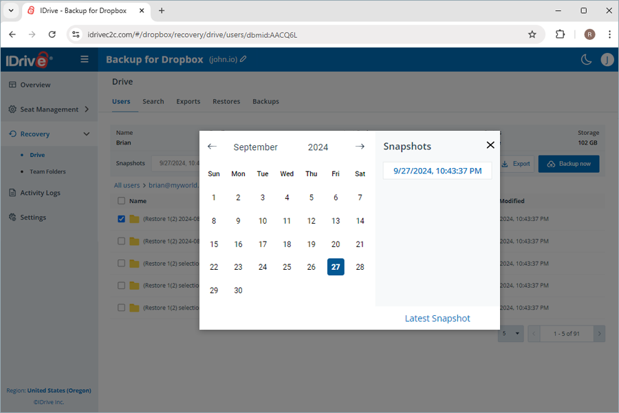 view client wise status