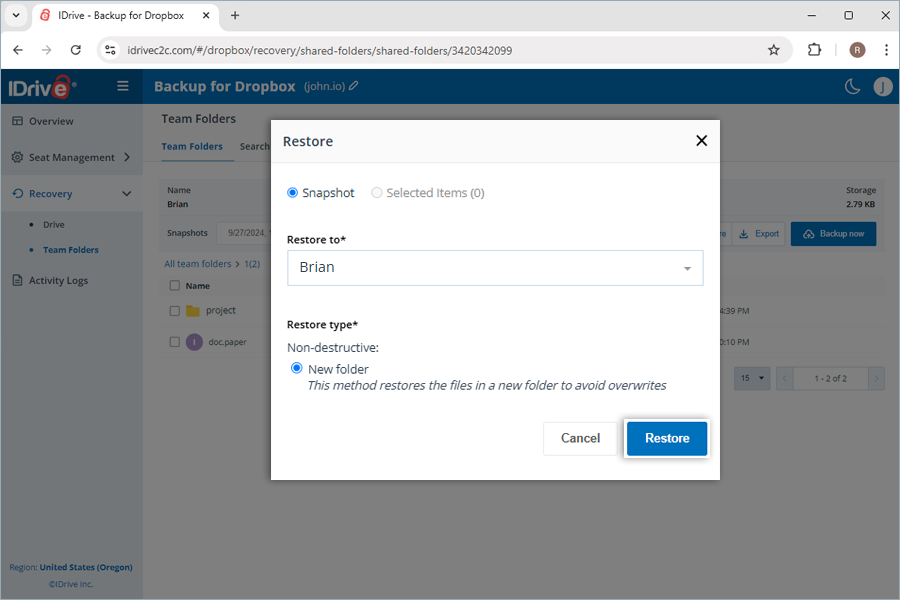 view client wise status