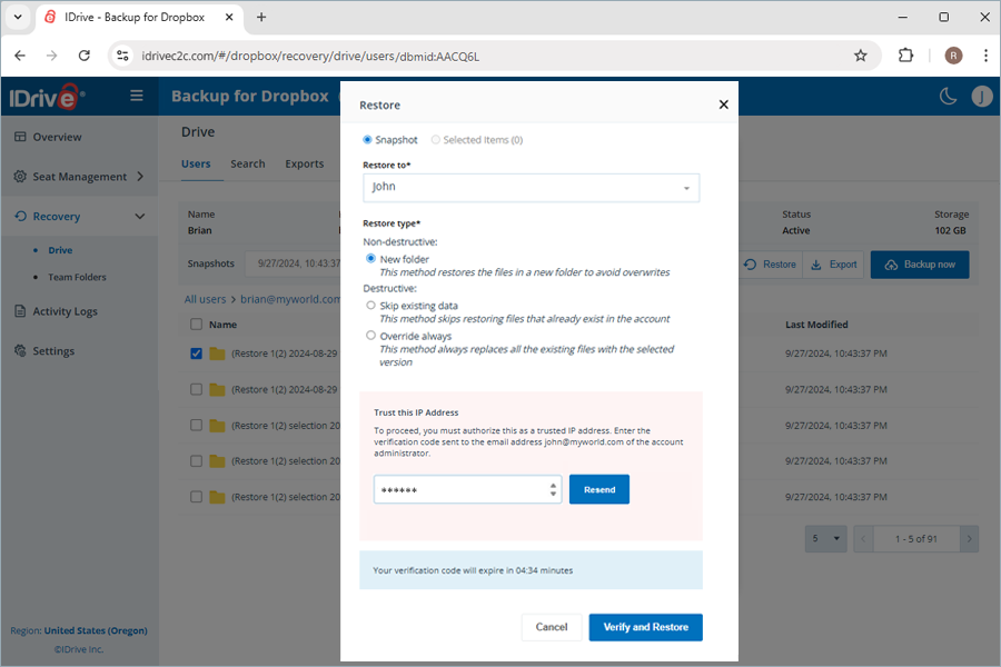 view client wise status