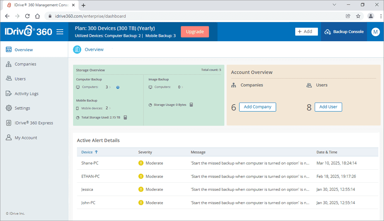 Management console