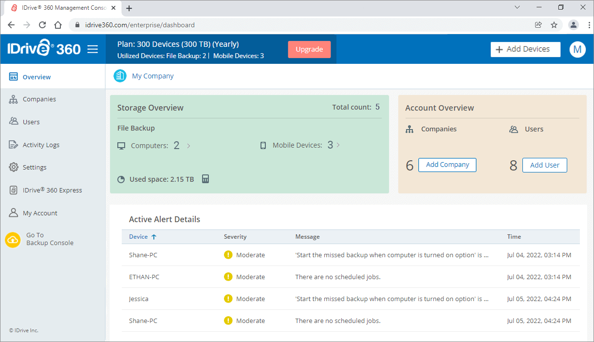 Management console