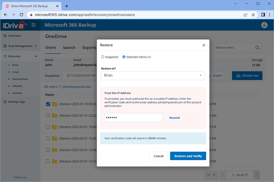 view client wise status