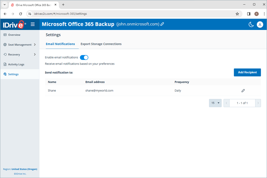 view client wise status