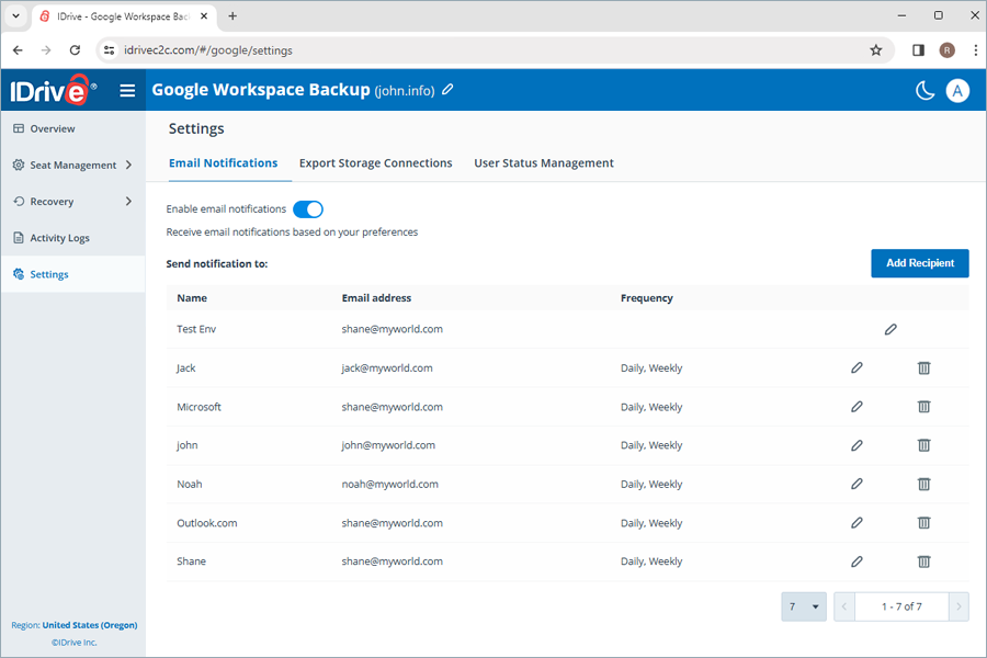  view client wise status