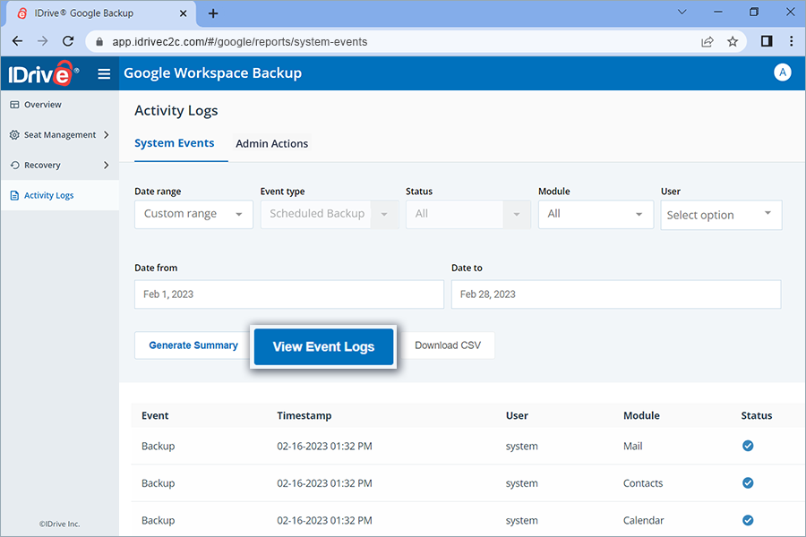  view client wise status