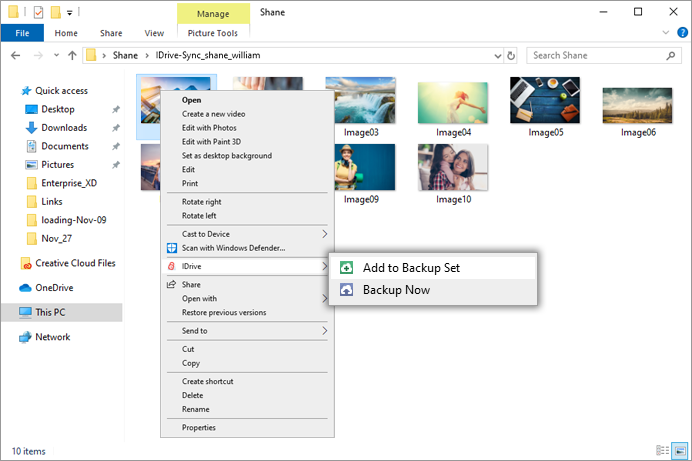 how to install idrive in windows 10