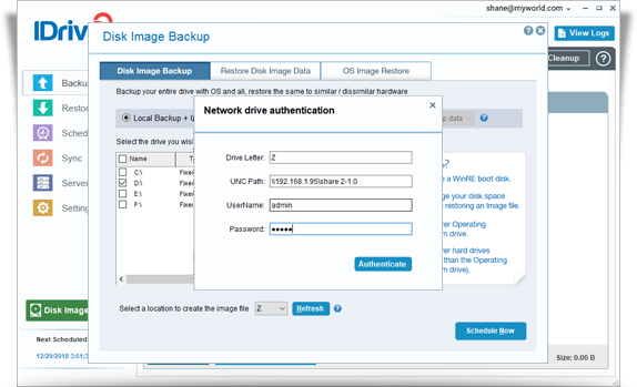 idrive backup nas