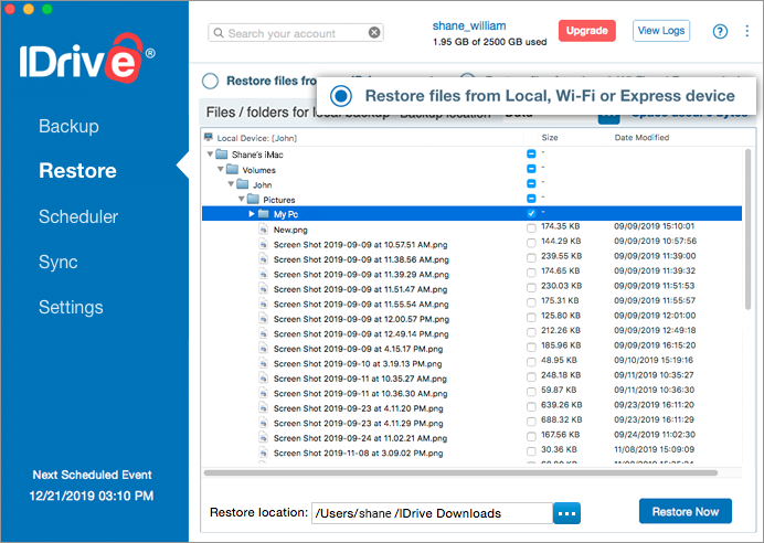 idrive nas backup