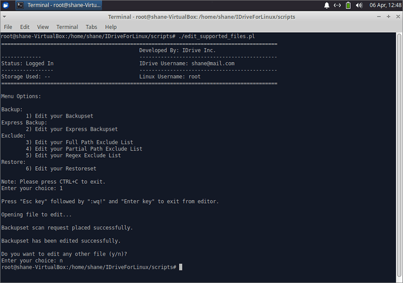 Backup Script Linux , Backup copy of shell script – RNZZUH