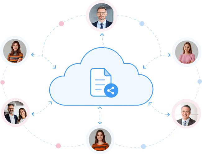 Collaborate by sharing files
