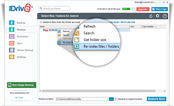 idrive linux backup