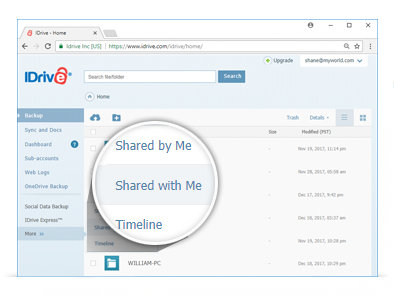 Manage files you've shared