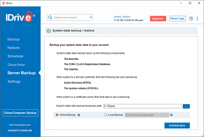 FAQs on System State Backup – IDrive®