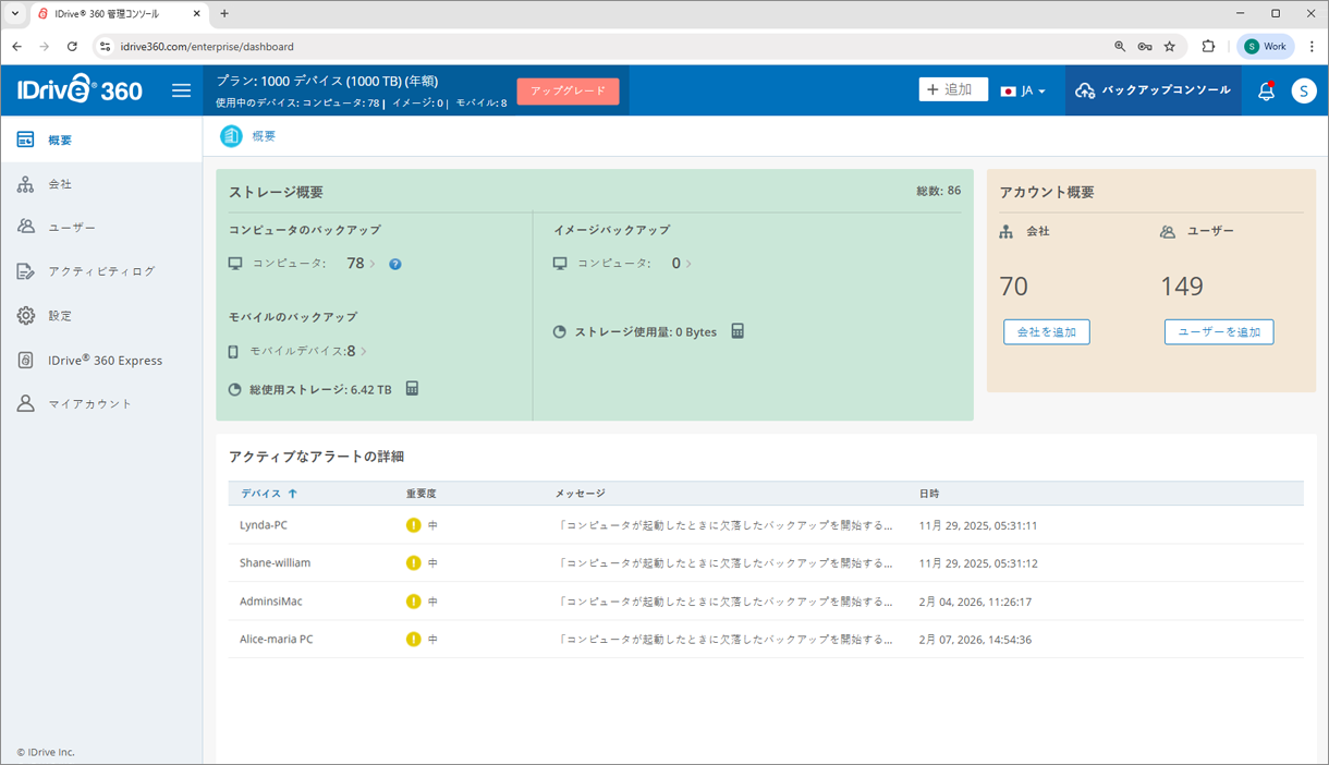Management console