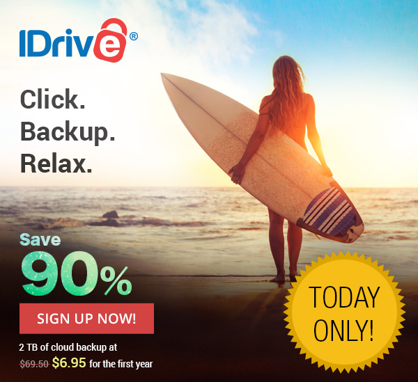 2 TB of cloud backup at $6.95 for the first year