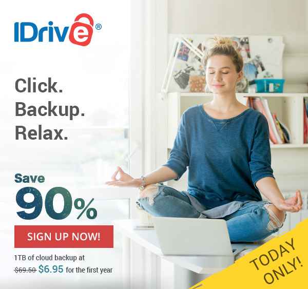1 TB of cloud backup at $6.95 for the first year