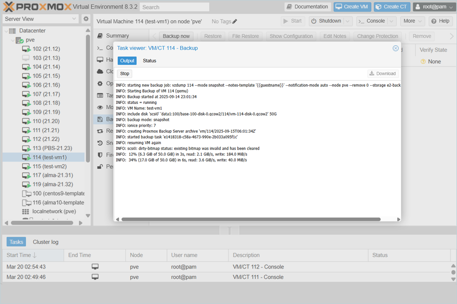 IDrive e2 with proxmox backup