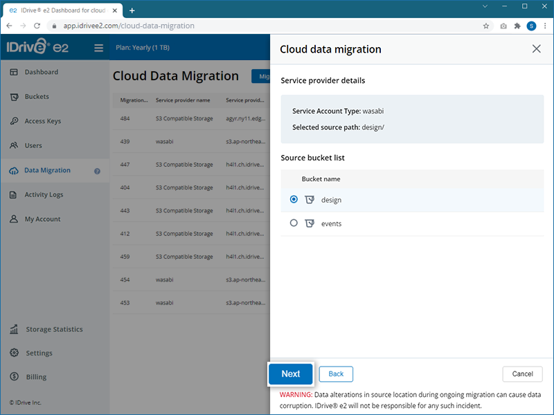 FAQs about IDrive® e2 Cloud data migration