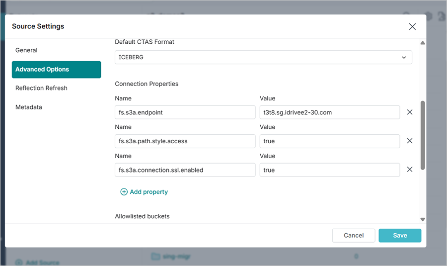 Under Settings, select Global Storage Settings