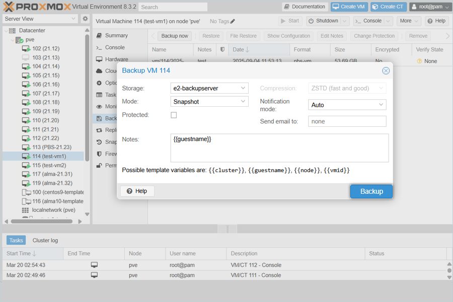 IDrive e2 with proxmox backup