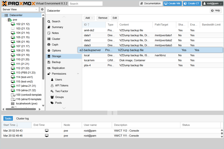 IDrive e2 with proxmox backup