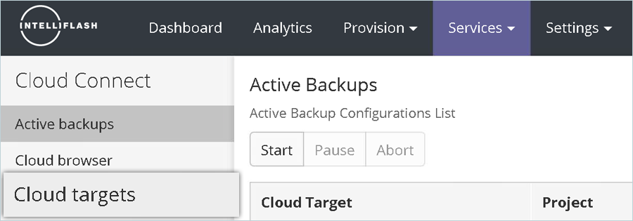 Click Cloud targets