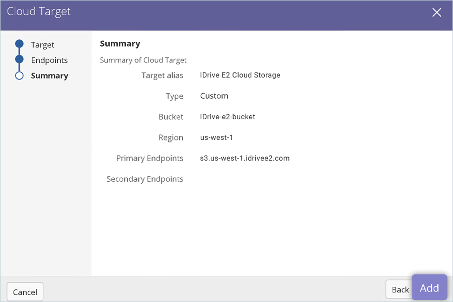 Review summary and click Add