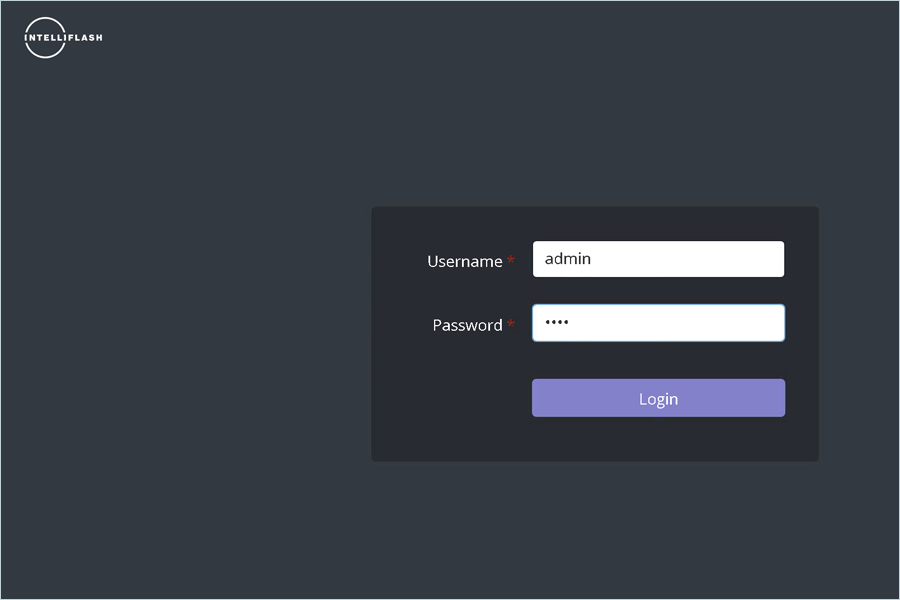 Log in to IntelliFlash portal