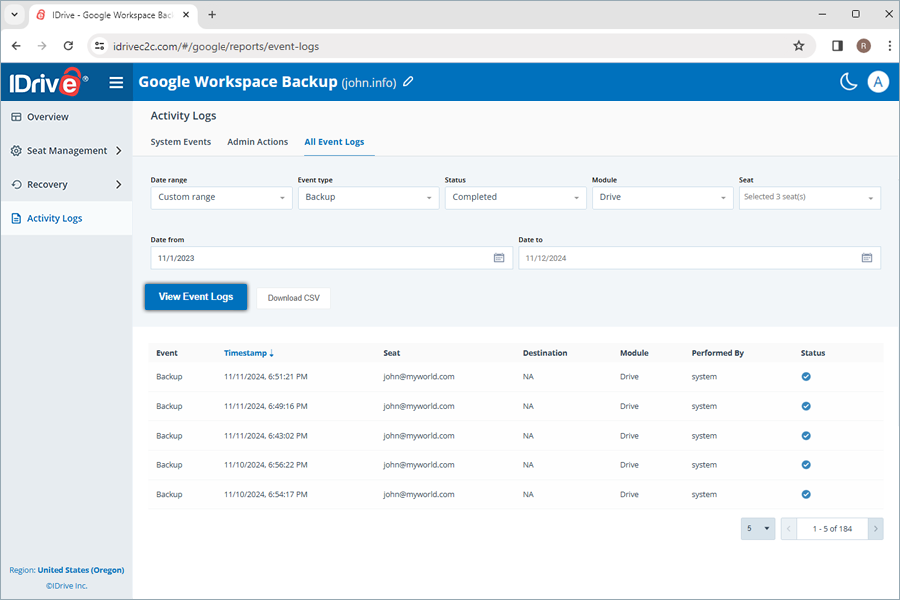  view client wise status