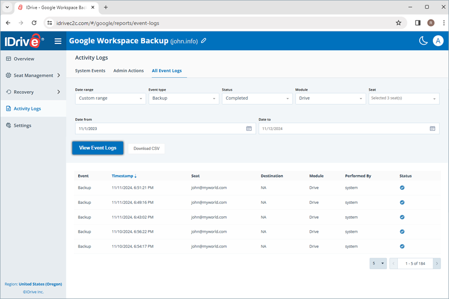  view client wise status