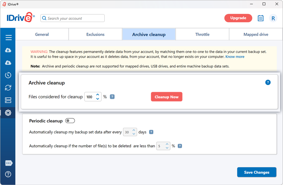 online backup classic faq