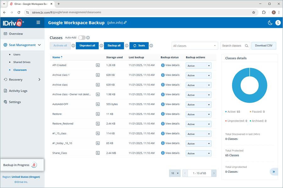  view client wise status