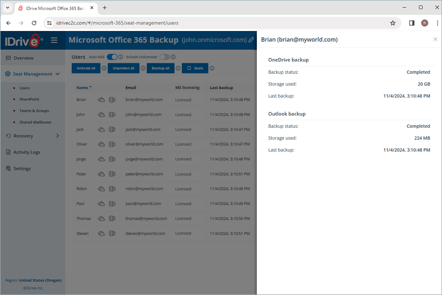  view client wise status