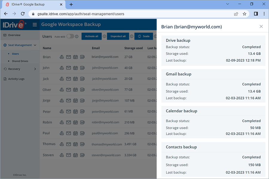  view client wise status