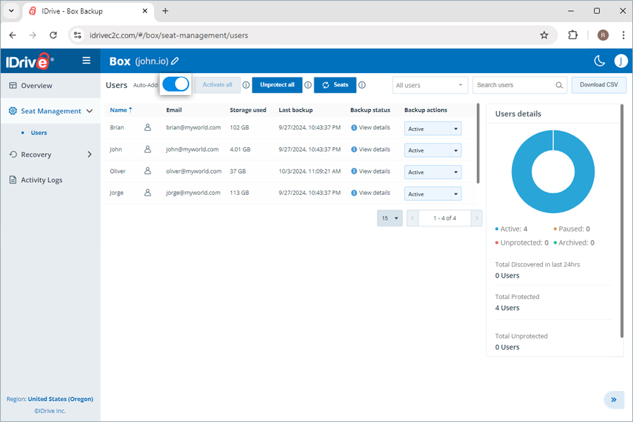  view client wise status