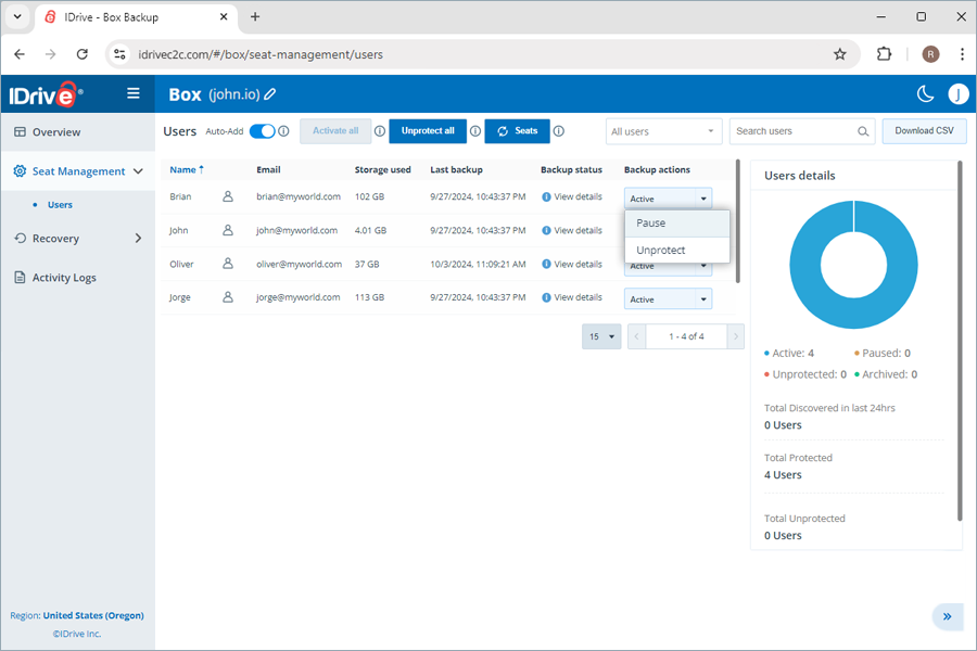  view client wise status