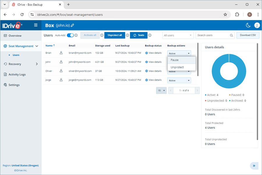  view client wise status